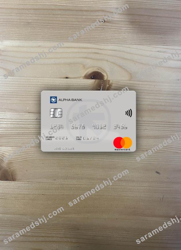 Greece Alpha Bank mastercard VERSION 3 photolook front